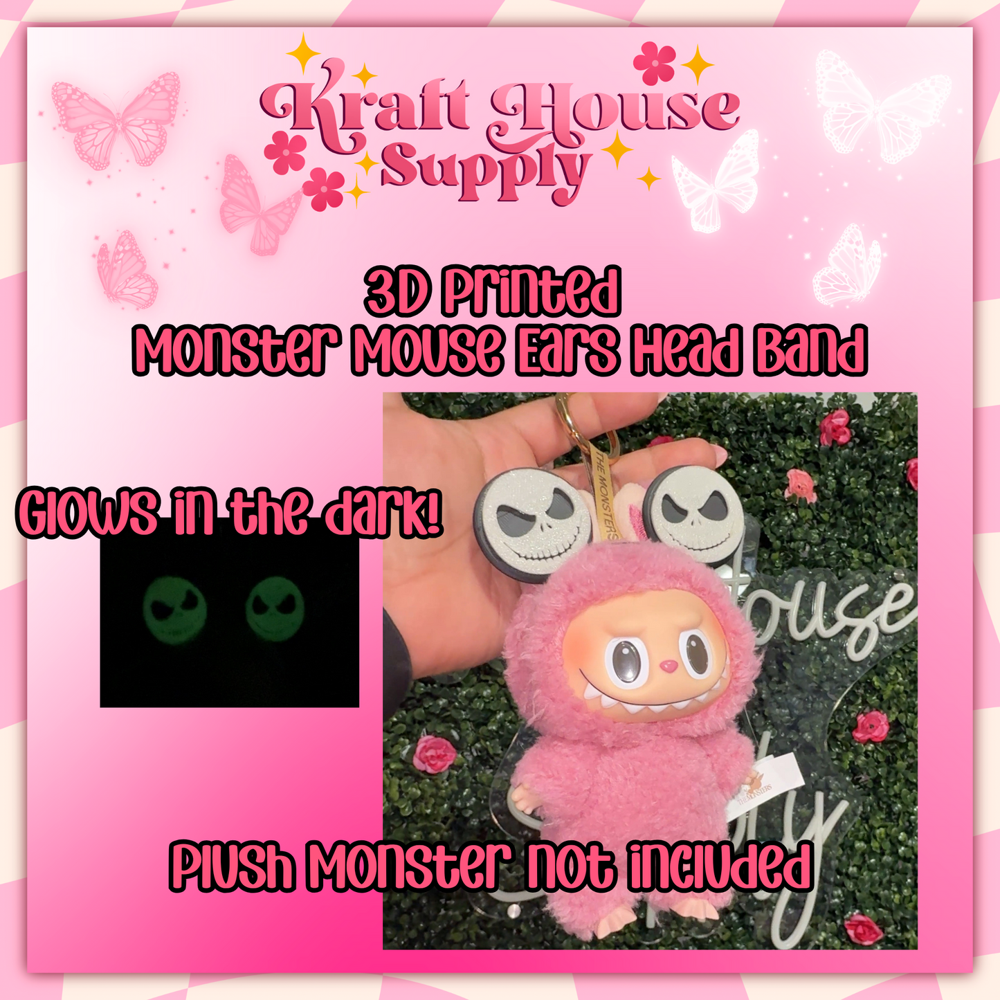 3D Printed Monster Ears Headband