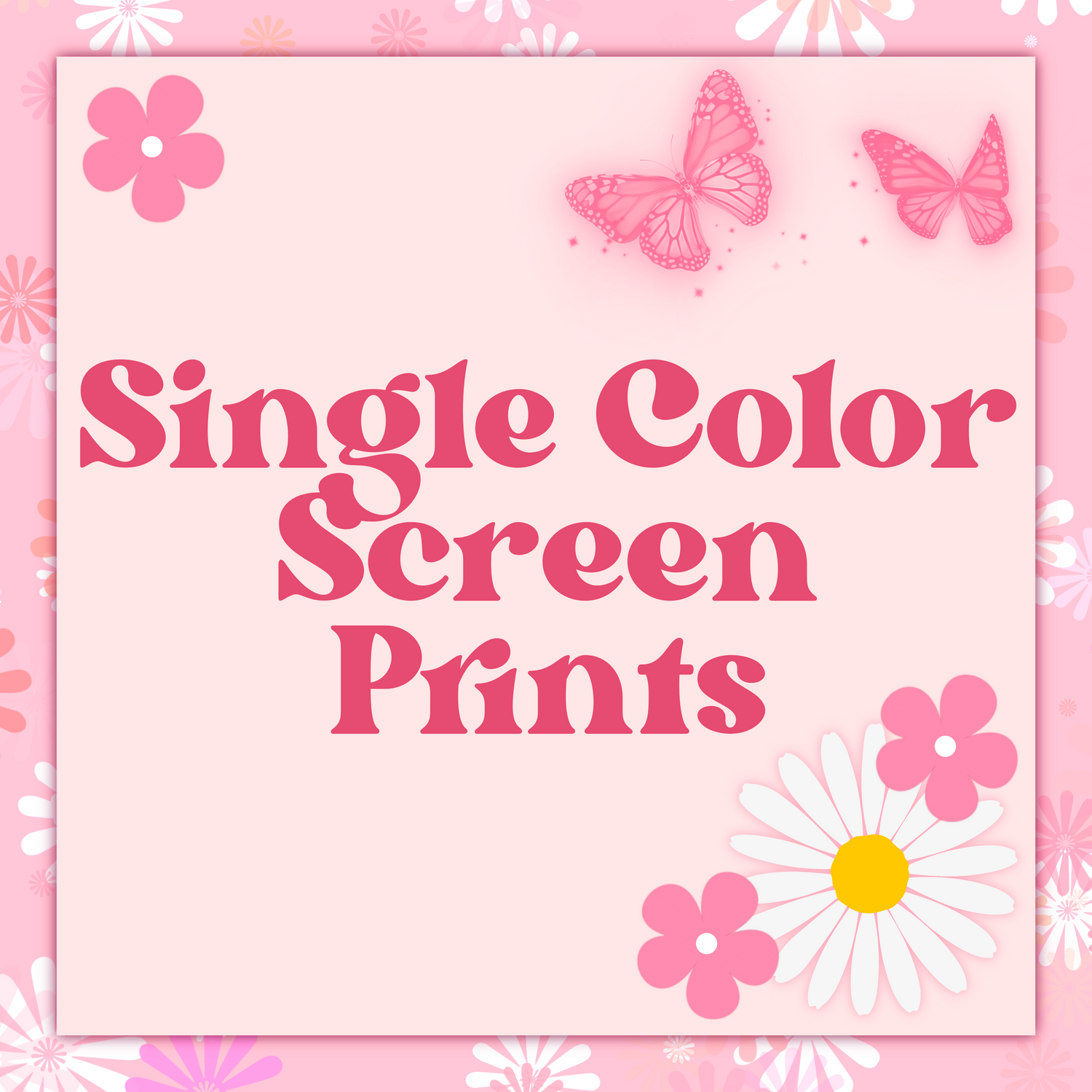 Single Color Screen Print Transfers