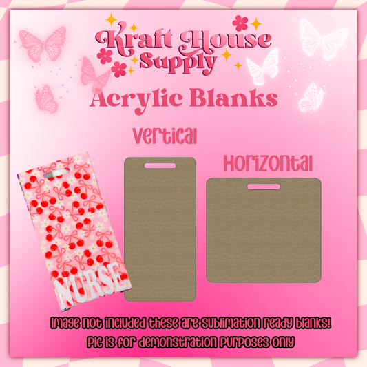 White Acrylic Sublimation Badge Buddy